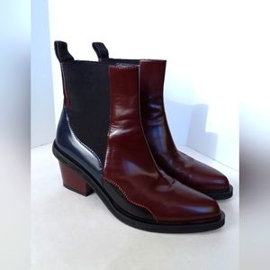 MAX MARA SPORTMAX Morena Bordeaux  ankle boots made in Italy